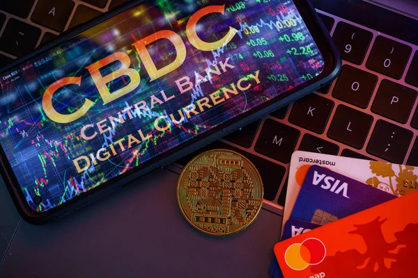 リトアニアのカウナス 2023年3月19日 Cbdc 中央銀行デジタル通貨 新世代のデジタルマネー 高品質の写真 — ストック写真