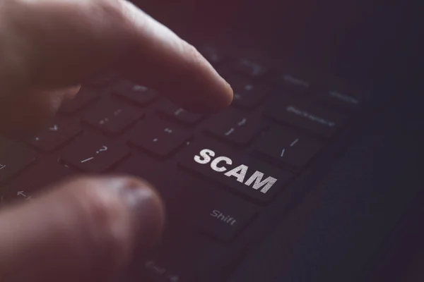 Scam Word Keyboard High Quality Photo — Stock Photo, Image