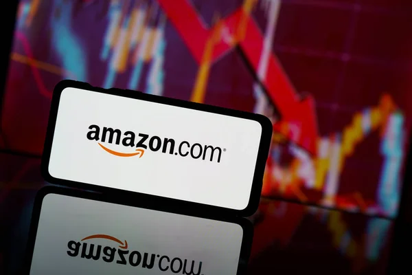 Paris Frankreich 2023 März Amazon Aktien Gehen Der Börse Auf — Stockfoto