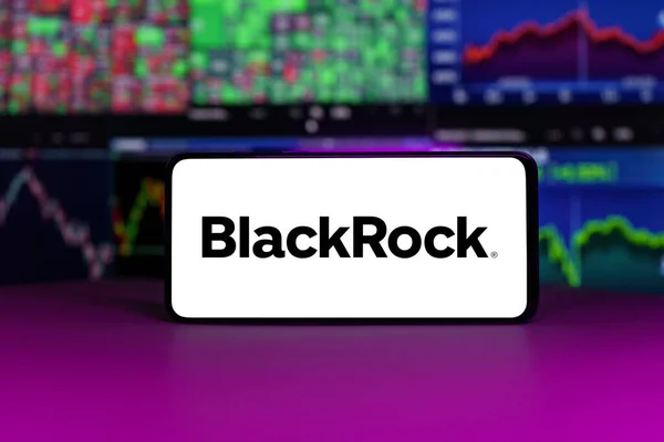 Vilnius Lithuania 2023 April Blackrock Stock Market Index Front Stock — Stock Photo, Image