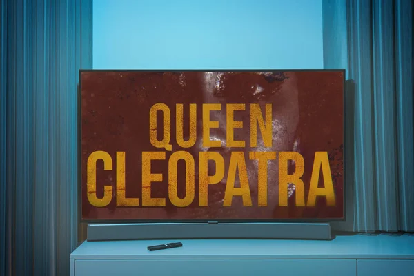 Kaunas Litauen 2023 Mai Netflix Zeigt Königin Kleopatara Fernsehen Hochwertiges — Stockfoto