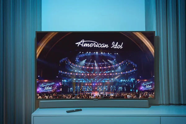 Kaunas Litauen 2023 Mai American Idol Auf Dem Bildschirm Hochwertiges — Stockfoto
