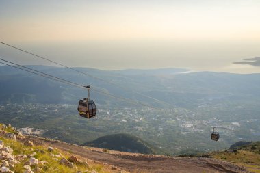 Kotor, Karadağ - 6 Eylül 2023: Kotor Cable Karadağ. Yüksek kalite fotoğraf