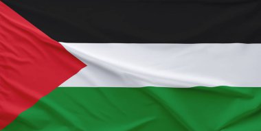 Dalgalı ulusal Filistin bayrağı geçmişi. Yüksek kalite fotoğraf