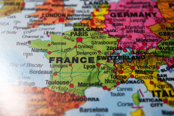 France on political world map. High quality photo