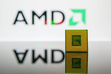 New Jersey, Amerika Birleşik Devletleri - 5 Şubat: AMD yarı iletken bilgisayar işlemcisi