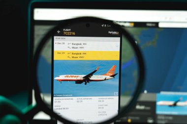 Jeju Havayolları 2216 sefer sayılı Muan Havaalanı 'ndaki uçak kazası Flightradar24 uygulamasında gösterildi. 29 Aralık 2024