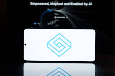 China AI yüksek teknoloji şirketi Highflyer logosu ekranda. Yüksek kalite fotoğraf. 2 Mart 2025