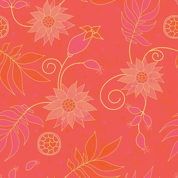 Seamless pattern with floral ornament. Floral ornament. Vector illustration for decoration and design.