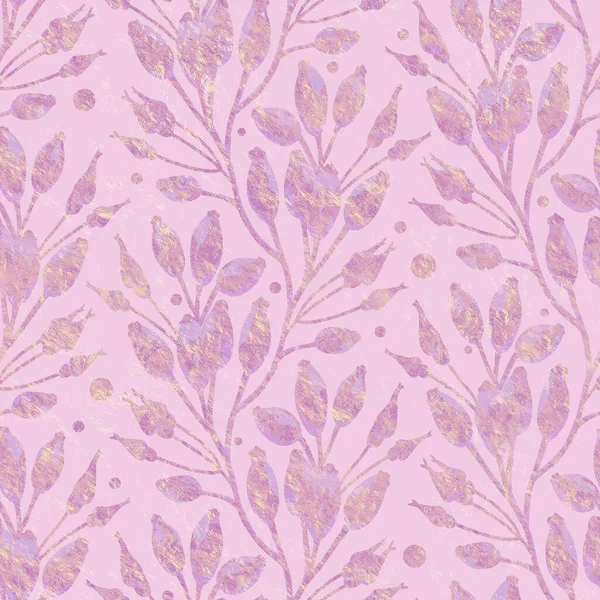 Безшовний Фон Квітковим Орнаментом Растрова Ілюстрація Ніжні Квіти Рожевому Тлі — стокове фото