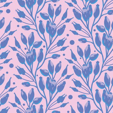 Çiçekli süs eşyasıyla kusursuz bir geçmişi var. Suluboya tarzında vektör illüstrasyonu. Paketleme tasarımı, paketleme için tasarım. Kumaş ve kağıda yazdırma.