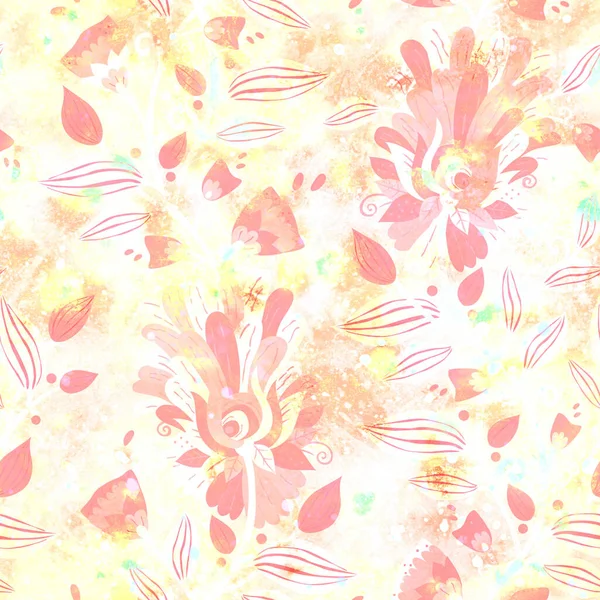 Απρόσκοπτη Φόντο Λουλούδι Στολίδι Εικονογράφηση Ράστερ Απρόσκοπτο Μοτίβο Εκτύπωση Ύφασμα — Φωτογραφία Αρχείου