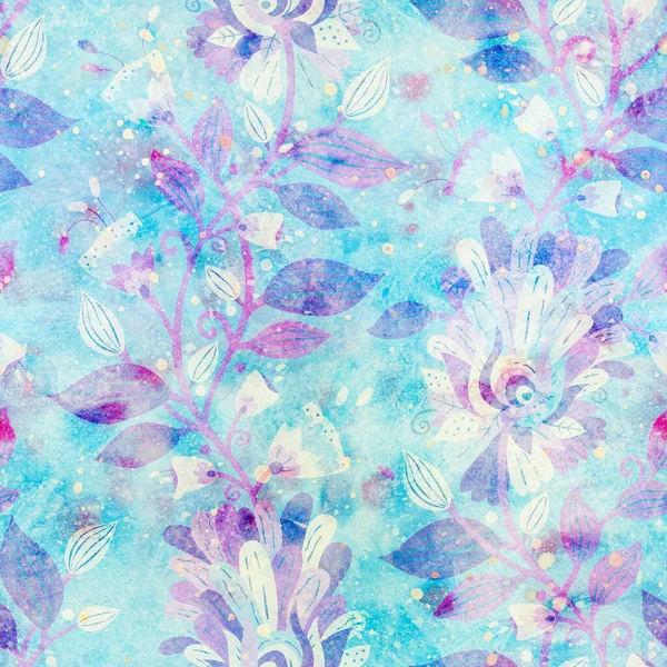 Απρόσκοπτη Φόντο Λουλούδι Στολίδι Εικονογράφηση Ράστερ Απρόσκοπτο Μοτίβο Εκτύπωση Ύφασμα — Φωτογραφία Αρχείου