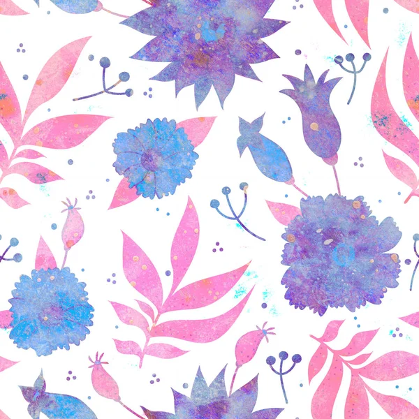 Απρόσκοπτη Φόντο Floral Στολίδι Raster Εικονογράφηση Για Σχεδιασμό Συσκευασίας Περιτύλιγμα — Φωτογραφία Αρχείου