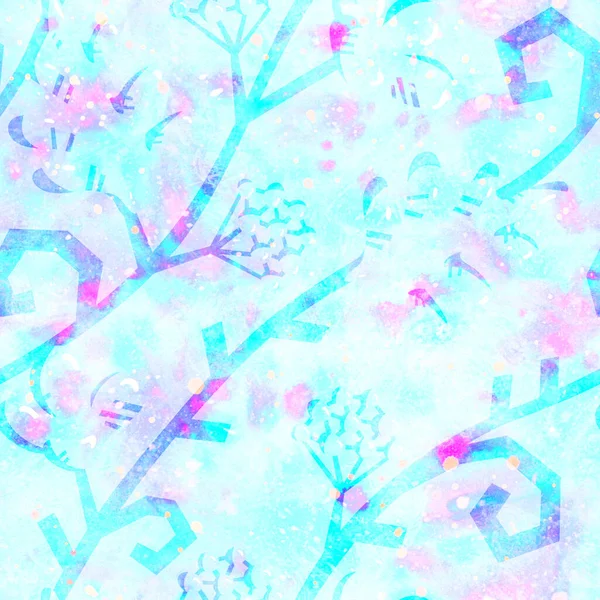 Nahtloser Hintergrund Mit Floralem Ornament Aquarell Retro Hintergrund Für Verpackungsdesign — Stockfoto