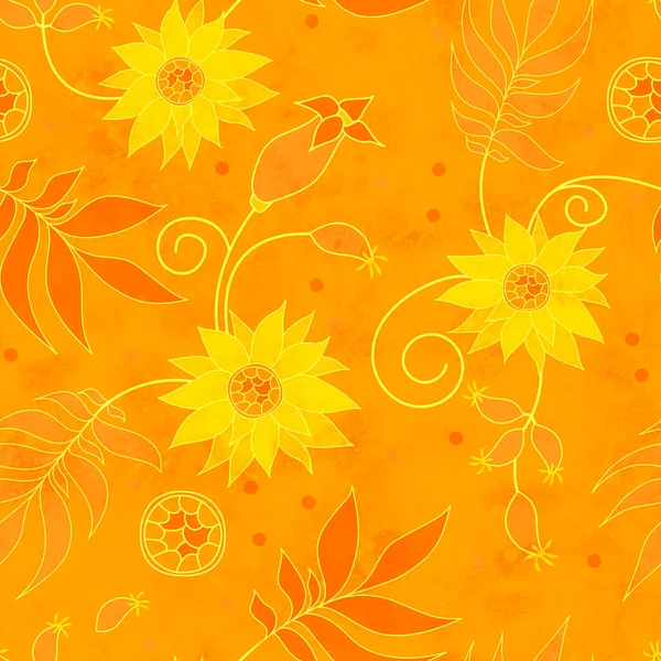 꽃무늬가 식물성 장식물 디자인에 — 스톡 사진