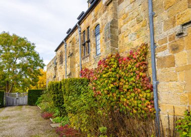 Grace Dağı 'nın pirory manzarası, Doğu Harlsey, Kuzey Yorkshire, İngiltere, İngiltere' de bir manastır.