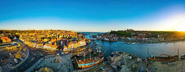 Morning View Whitby Seside City Overlooking North Sea North Yorkshire — Stock fotografie
