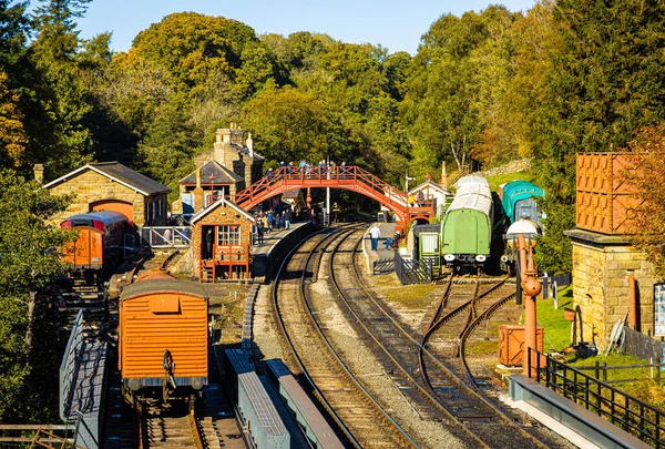英国约克郡老旧铁路的景观 — 图库照片