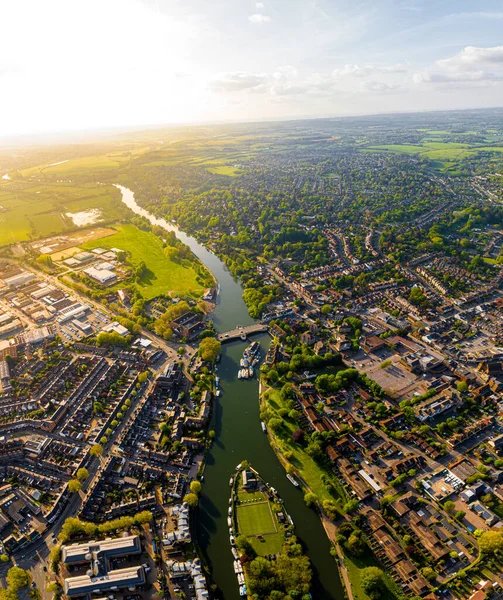 Uitzicht Vanuit Lucht Caversham Een Buitenwijk Van Reading Engeland Direct — Stockfoto