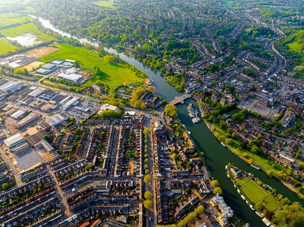 Uitzicht Vanuit Lucht Caversham Een Buitenwijk Van Reading Engeland Direct — Stockfoto