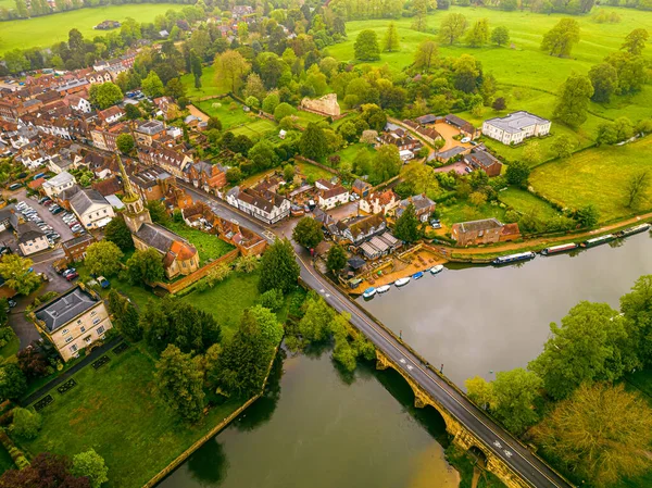 Aerial View Wallingford Een Historische Marktplaats Civil Parish Tussen Oxford — Stockfoto
