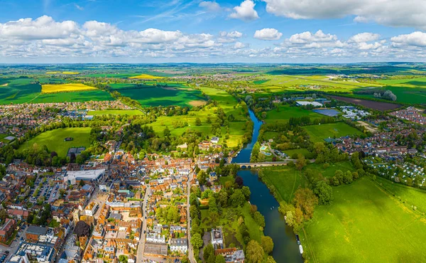 Aerial View Wallingford Een Historische Marktplaats Civil Parish Tussen Oxford — Stockfoto