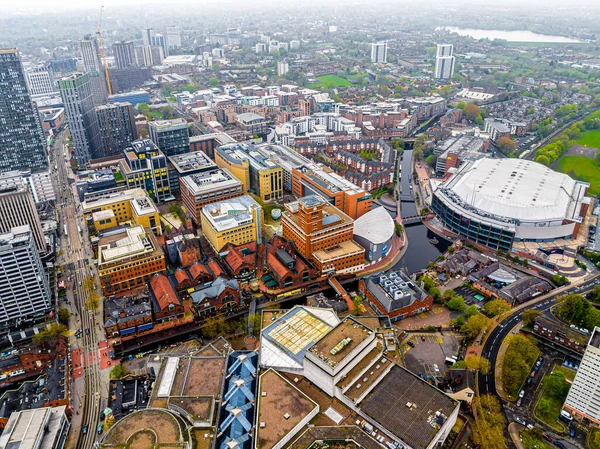 Widok Powietrza Birmingham Duże Miasto Regionie West Midlands Anglii Wieloma — Zdjęcie stockowe