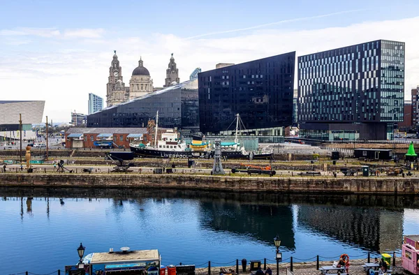 View Waterfront Liverpool City Metropolitan Borough North West England — Stock Photo, Image