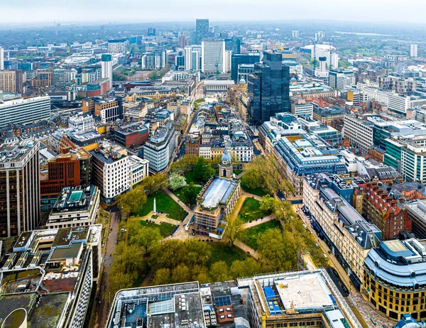 Vista Aérea Birmingham Uma Grande Cidade Região West Midlands Inglaterra — Fotografia de Stock