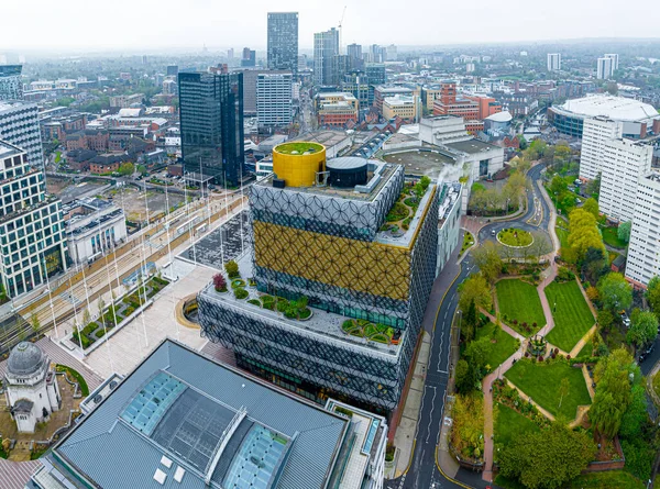 Vedere Aeriană Orașului Birmingham Oraș Important Din Regiunea West Midlands — Fotografie, imagine de stoc