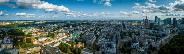 Вид Воздуха Центр Варшавы Летом Польша Европа — стоковое фото