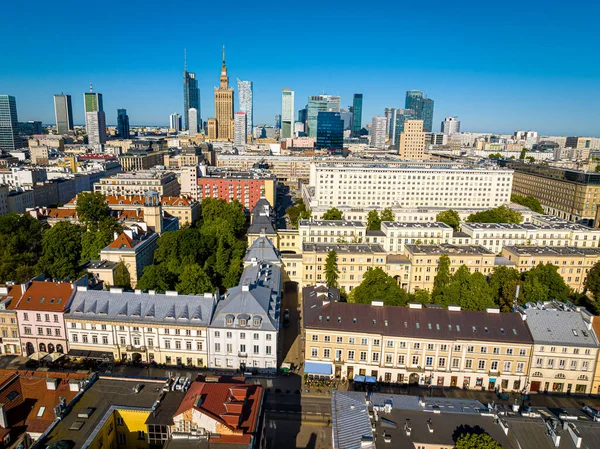 Вид Висоти Варшавського Центру Міста Влітку Польща Європа — стокове фото