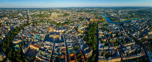 Вид Воздуха Старый Город Краков Польше Европа — стоковое фото