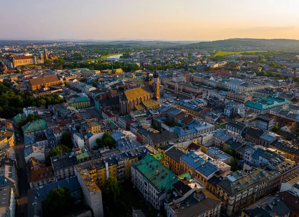 Aerial View Old Town Krakow Poland Europe — Stock Photo, Image