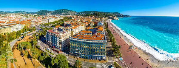 Aerial View Nice Nice Capital Alpes Maritimes Department French Riviera — Stock Photo, Image