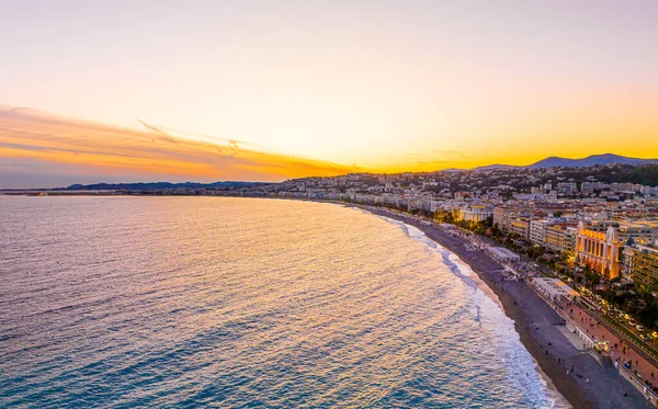 Sunset View Nice Nice Capital Alpes Maritimes Department French Riviera — Stock Photo, Image