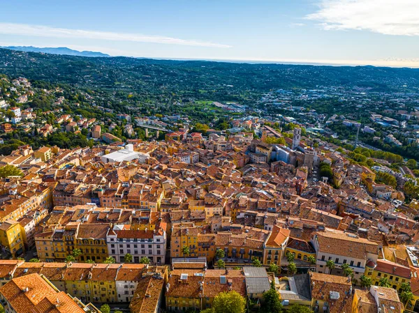 Luchtfoto Van Grasse Een Stad Aan Franse Rivièra Bekend Zijn — Stockfoto