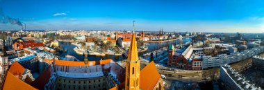 Wroclaw 'ın kışın havadan görünüşü, Polonya ve AB