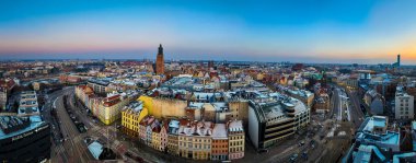 Wroclaw 'ın kışın havadan görünüşü, Polonya ve AB