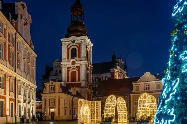 Kerst Uitzicht Poznan Een Stad Aan Warta Rivier Het Westen — Stockfoto