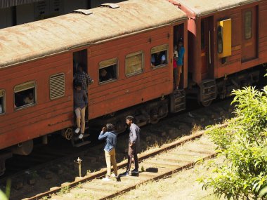 Sri Lanka 'daki tren istasyonu.