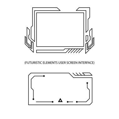 Çerçeve teknolojisi fütüristik arayüz akış örtüşmesi, beyaz arkaplan Clipart resmi, tasarımcılar için grafik kaynakları.