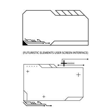 Çerçeve teknolojisi fütüristik arayüz akış örtüşmesi, beyaz arkaplan Clipart resmi, tasarımcılar için grafik kaynakları.