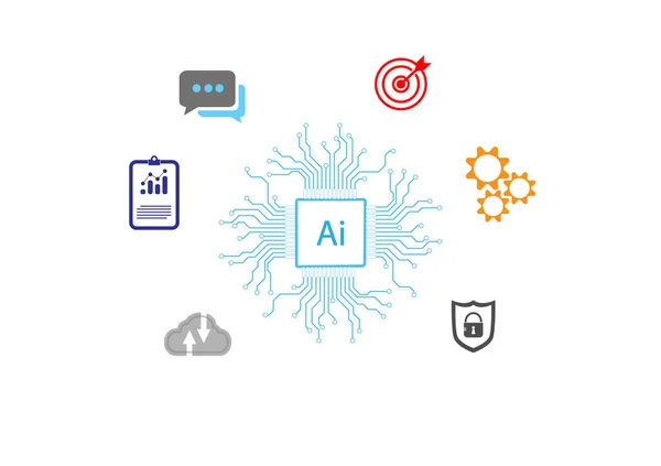 Yapay zeka teknolojisi, yapay zeka. Teknoloji ürünü akıllı robot yapay zeka kullanan bir adam, komut girerek bir şey üretiyor, fütüristik teknoloji dönüşümü. Al ile sohbet et.