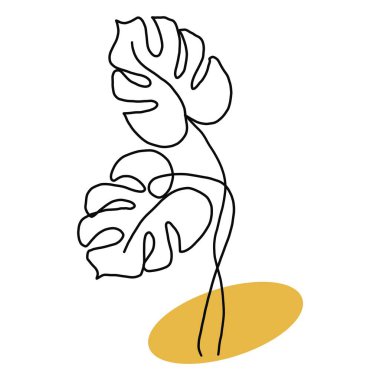 Soyut çiçek, yaprak, beyaz arka planda ağaç. Tasarım için el çizimi vektör çizimi.