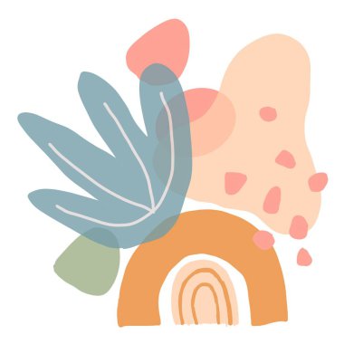 Soyut bitki örtüsü basit bir arkaplan. El çizimi vektör çizimi. Dokusu için polis alanı olan en az moda tarzı.