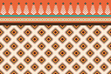 Etnik boho kusursuz desen. Kabile vektör süslemesi. Aztek tarzı, renkli kumaş.