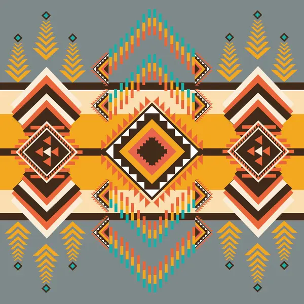 Etnik boho kusursuz desen. Kabile vektör süslemesi. Aztek tarzı, renkli kumaş.