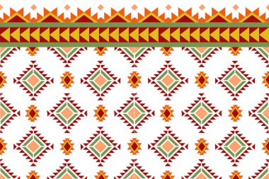 Etnik boho kusursuz desen. Kabile vektör dokusu. Kumaş üzerine nakış. Dokuma. Geleneksel süs. Kabile düzeni. Halk motifi. Duvar kağıdı, tekstil, ambalaj, arkaplan.